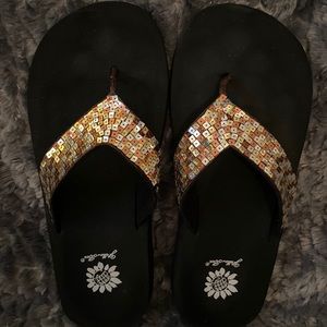 Yellow Box Flip Flops